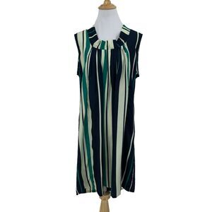 Loyal Hana Cybelle Nursing Maternity Dress M Medium Satin Polyester Stripe